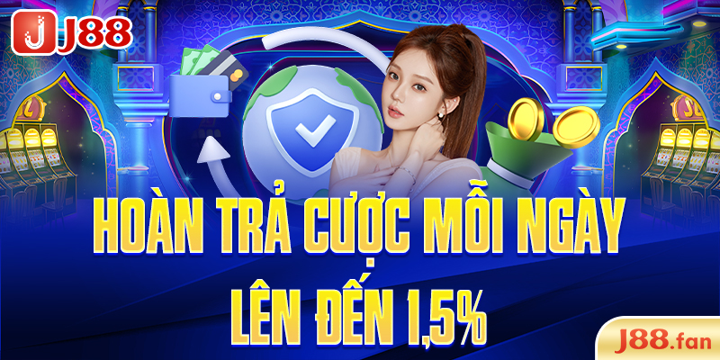 Hoàn trả cược mỗi ngày lên đến 1,5%